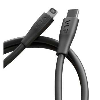 Кабель VLP LITE Color Line [USB-C - Lightning] 27W 100cм, Черный (2072007) на фоне в магазине Nice case