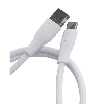 Кабель VLP LITE Color Line [USB-A - USB-C] 60W 100см, Белый (2072001) на фоне в магазине Nice case